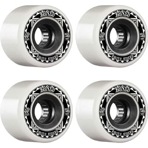  Bones Wheels ATF Rough Rider Runners Skateboard Wheels - 56mm 80a (Set of 4), Multicolor