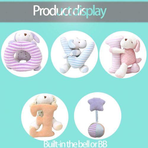  Bongoli&Bongsuni Baby Crib Musical Mobile Decoration Newborn Gift 35 Tunes Plush Musical Mobile (Bear Rabbit Hand Ring)