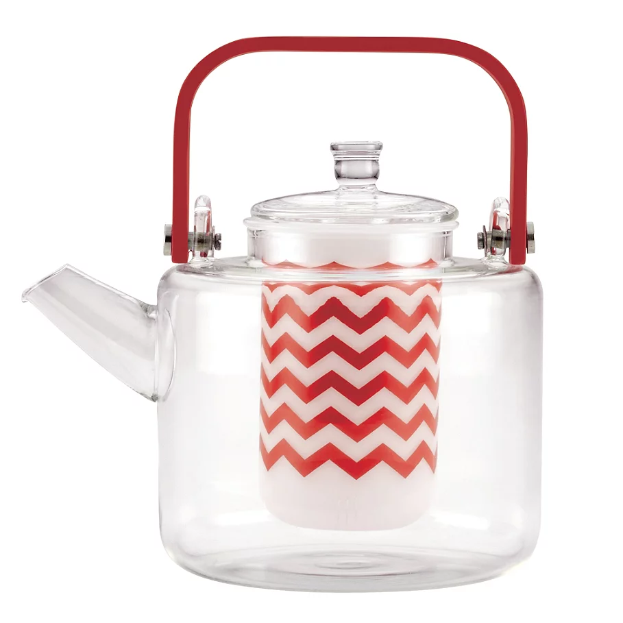  Bonjour BonJour 35 oz. Reverie Glass Teapot in Red