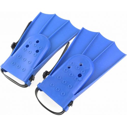  Bonlting 1 Pair Children Diving Fins Short Floating Adjustable Learn Swimming Flippers Fins for Diving, Swimming, Scuba Snorkeling, Watersports(EU 25-30, Random Color)