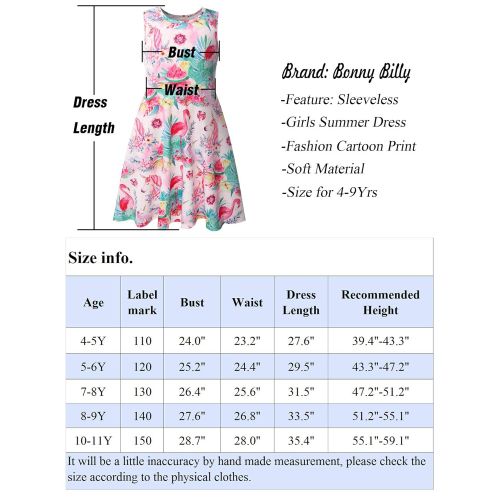  Bonny+Billy Bonny Billy Girls Cacual Summer Tank Dresses for Kids