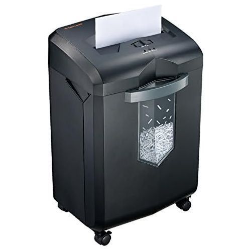  [아마존베스트]Bonsaii EverShred C149-C 18-Sheet Heavy Duty Cross-Cut Paper/CD/Credit Card Shredder with 6 Gallon Pullout Basket and 4 Casters, 60 Minutes Running Time, Black