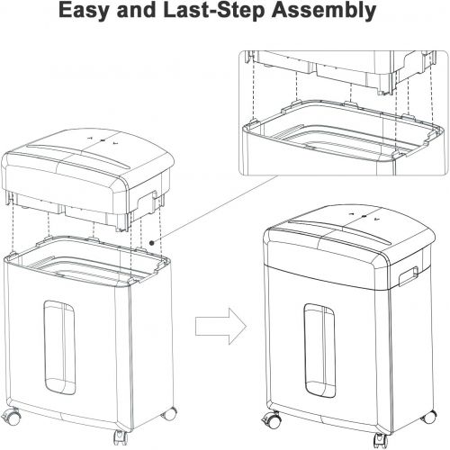  [아마존베스트]Bonsaii 12-Sheet Cross-Cut Paper, CD/DVD, and Credit Card Shredder with 3.5-gallons Pullout Basket, Black (C220-A)