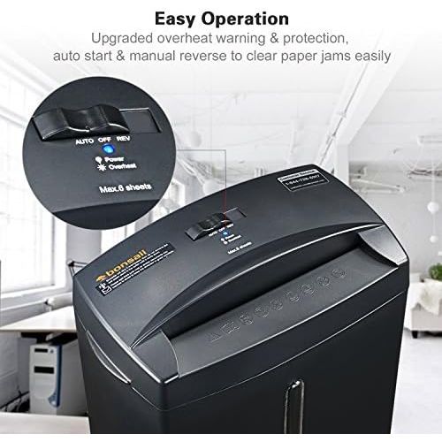  [아마존베스트]Bonsaii bonsaii DocShred C560-D 6-Sheet High-Security Micro-Cut Shredder