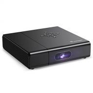 DLP Projector, bonsaii 350 ANSI Lumen Smart WiFi Bluetooth Projector with Hi-Fi Speaker, 3D 1080P 120 Display Supported Movie Projector for Home Theater, Compatible with TV Stick/U
