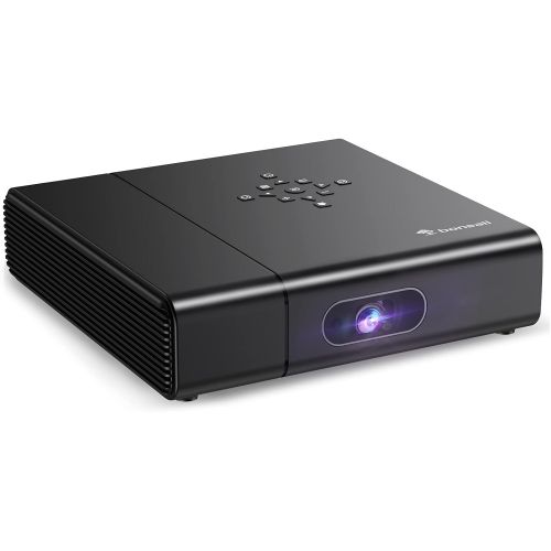  DLP Projector, bonsaii 350 ANSI Lumen Smart WiFi Bluetooth Projector with Hi-Fi Speaker, 3D 1080P 120 Display Supported Movie Projector for Home Theater, Compatible with TV Stick/U