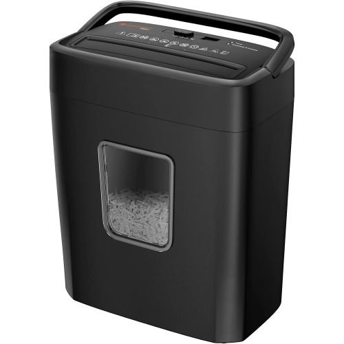  Bonsaii Paper Shredder for Home Use, 8-Sheet Crosscut Shredder Shred Credit Cards/Mail/Staples/Clips for Home Office, Portable Handle Design Document Shredder with 4.2 Gallon Waste