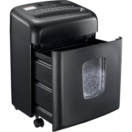  bonsaii Shredder for Home Office, Micro Cut Paper and Credit Card Shredder, 8 Sheet Paper Shredder with 4 Gallons Transparent Window, Black (C206-D)