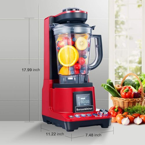  [아마존 핫딜] [아마존핫딜]Bonsenkitchen High Speed Vacuum Blender, Multifunctional Food Processor and Smoothie Blender, 1500W Powerful Anti-Oxidation Mixer for Smoothies, Shakes and Frozen Drinks