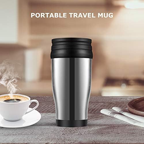  Bonsenkitchen Programmable Single Serve Coffee Makers With Portable Travel Mug Compatible With K Cup Pod & Coffee Ground, Mini 2-In-1 Coffee Machines With Brew Strength Control, Personal Compact