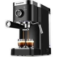 [아마존베스트]Bonsenkitchen Espresso Machine 20 Bar Coffee Machine With Foaming Milk Frother Wand, 1450W High Performance No-Leaking 1.25 Liters Removable Water Tank Coffee Maker For Espresso, Cappuccino, Lat