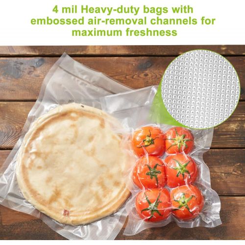  [아마존베스트]Bonsenkitchen Heavy Duty Vacuum Sealer Bags For Food, 50 Pint 6x 10 Food Saver Bag for FoodSaver, Seal a Meal, Geryon Vacuum Machine, Commercial Grade, BPA Free Vacuum Seal Bag Perfect for Sous