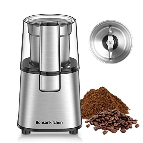  [아마존베스트]Bonsenkitchen Automatic Conical Burr Coffee Grinder- Big Capacity, Stainless Steel Electric Burr Mill Coffee Grinder with 12 Precise Grind Settings and Cup Selection for Home, Kitchen, Office