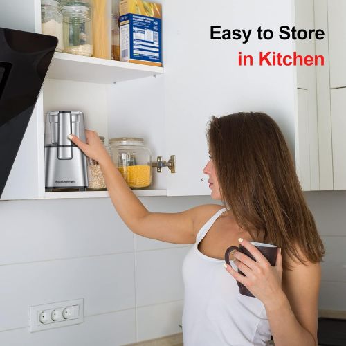  [아마존베스트]Bonsenkitchen Automatic Conical Burr Coffee Grinder- Big Capacity, Stainless Steel Electric Burr Mill Coffee Grinder with 12 Precise Grind Settings and Cup Selection for Home, Kitchen, Office