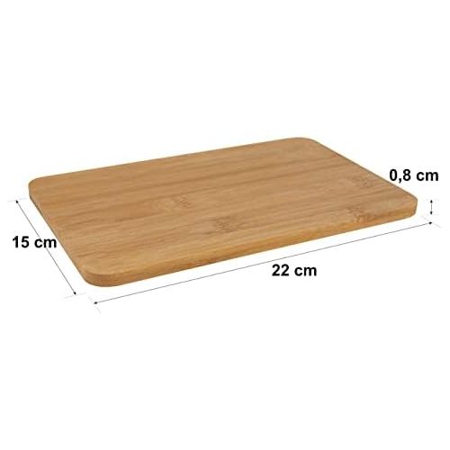  [아마존베스트]bonsport Set of 6 chopping boards consisting of 6 boards with stand, breakfast boards made of bamboo wood.