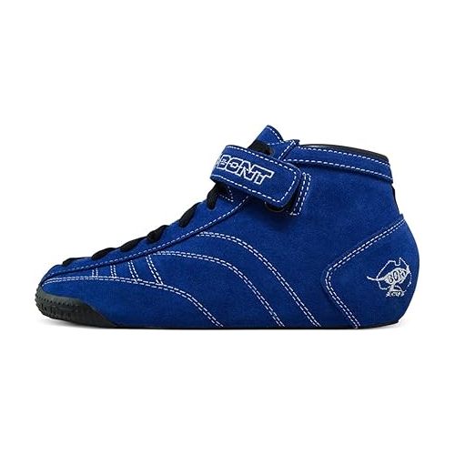  Bont Skates - Prostar Blue Suede Professional Roller Skates with Glow Light Up Led Wheels - Indoor and Outdoor