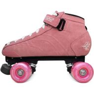 Bont Skates - Prostar Bubblegum Pink Suede Professional Roller Skates with Glow Light Up Led Wheels - Indoor and Outdoor - Roller Skate - Rollerskates