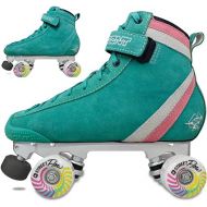 Bont Parkstar Soft Teal Suede Roller Skates for Park Ramps Bowls Street - Rollerskates for Outdoor and Indoor Skating