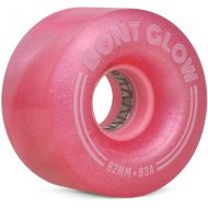 Bont Skates - Glow Light Up LED Quad Roller Skate Wheels - Luminous Recreational Street Outdoor Skating - 62x35mm 83A - Pack of 4 (Cherry Blossom Pink)