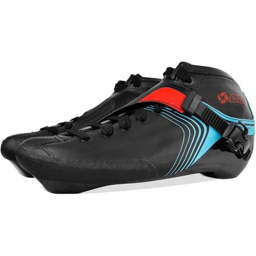  Bont Skates - Inline Speed Skating Racing Skates - GT4 Skate Boots + 6061 Frame + Elemental Wheels + ABEC5 Bearings - Youth - Boys - Girls - Men - Women