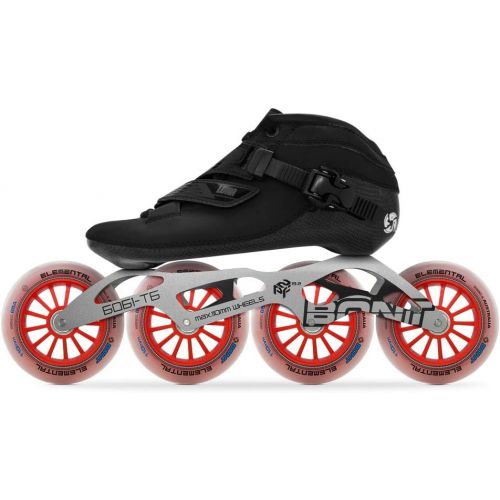  Bont Skates - Inline Speed Skating Racing Skates - Luna Skate Boot + 2PF 6061 Frame + Elemental Wheels + ABEC7 Bearings - Carbon Fiber Composite Fully Heat Moldable Vegan