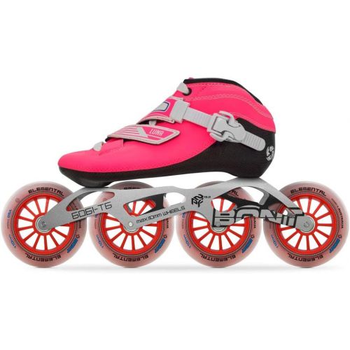  [아마존베스트]Bont Inline Skates | Inline Speed Skating Racing | Luna Skate Boot + 2PF 6061 Frame + Elemental 110mm Wheels + ABEC5 Bearings | Vegan | Youth - Boys - Girls - Men - Women