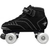 Bont Skates - Prostar Black Suede Roller Skates with Glow Light Up Led Luminous Wheels - Indoor and Outdoor - Youth - Boys - Girls - Men - Women