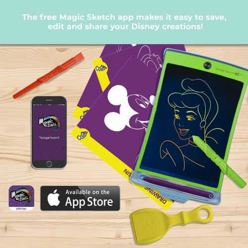  Boogie Board Magic Sketch Activity Kit w/ Disney Favorites Templates (Mickey, Elsa, Belle, Lion King & More) Authentic, Reusable ColorBurst Drawing and Tracing Pad, Ages 4+