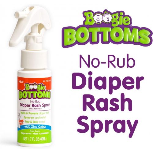  [아마존베스트]Diaper Rash Cream Spray by Boogie Bottoms, Travel Friendly No-Rub Touch Free Application for Sensitive Skin, from The Maker of Boogie Wipes, Over 200 Sprays per Bottle, 1.7 oz