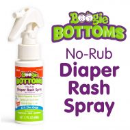 Diaper Rash Cream Spray by Boogie Bottoms, Travel Friendly No-Rub Touch Free Application for Sensitive Skin, from The Maker of Boogie Wipes, Over 200 Sprays per Bottle, 1.7 oz