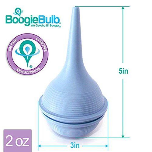  BoogieBulb Baby Nasal Aspirator and Booger Sucker for Newborns Toddlers & Adult - BPA Free - Blue...