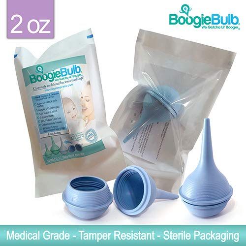  BoogieBulb Baby Nasal Aspirator and Booger Sucker for Newborns Toddlers & Adult - BPA Free - Blue...