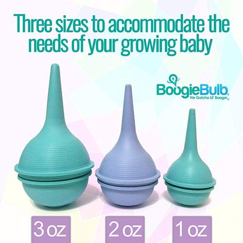  BoogieBulb Baby Nasal Aspirator and Booger Sucker for Newborns Toddlers & Adult - BPA Free - Blue...