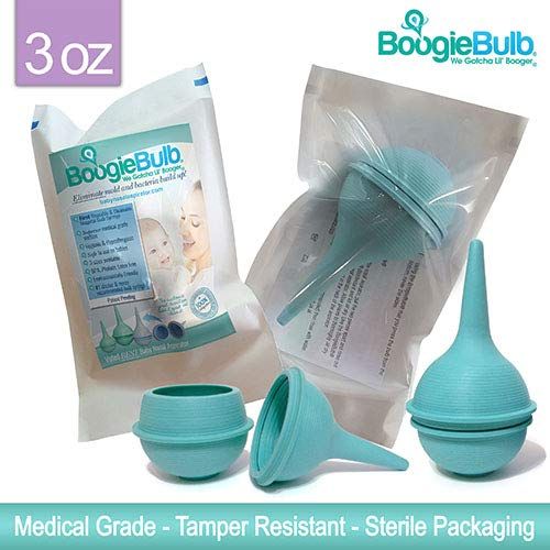  BoogieBulb Baby Nasal Aspirator and Booger Sucker for Newborns Toddlers & Adult - BPA Free - Blue...