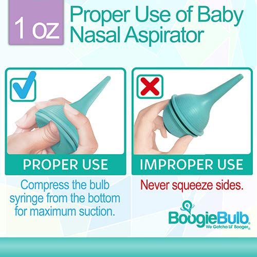  BoogieBulb Baby Nasal Aspirator and Booger Sucker for Newborns Toddlers & Adult - BPA Free - Blue...