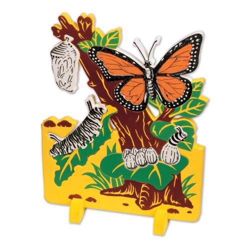  Book Plus Butterfly Life Cycle Foam Model, 10 x 14.5 x 0.75 Size