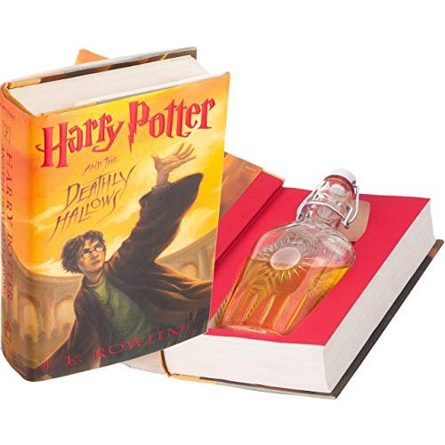  BookRooks Flask Hollow Book - Harry Potter and the Deathly Hallows by J.K. Rowling (Magnetic Closure)