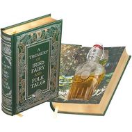 BookRooks Flask Hollow Book - Irish Fairy and Folk Tales (Leather-bound) (Magnetic Closure)