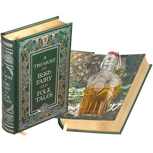  BookRooks Flask Hollow Book - Irish Fairy and Folk Tales (Leather-bound) (Magnetic Closure)