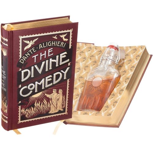  BookRooks Flask Hollow Book - The Divine Comedy by Dante (Leather-bound) (Magnetic Closure)