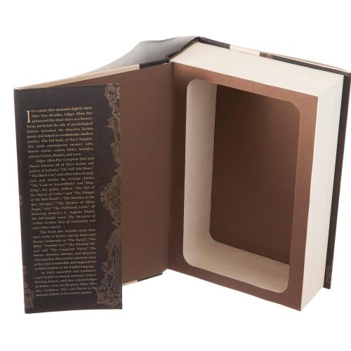  BookRooks Real Hollow Book Safe - Edgar Allen Poe (Magnetic Closure)