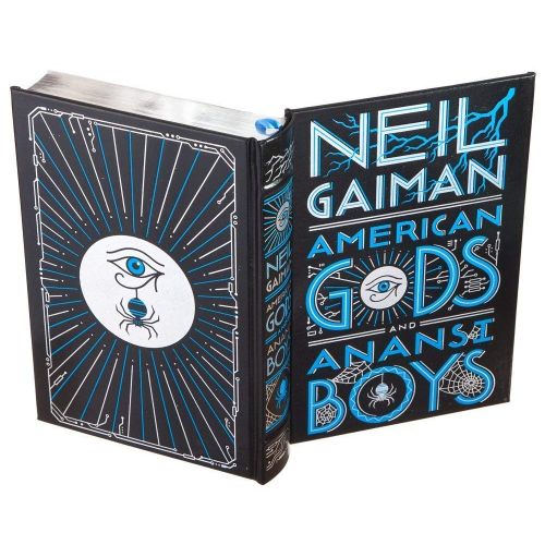  BookRooks Real Hollow Book Safe - American Gods (and Anansi Boys) by Neil Gaiman (Leather-bound) (Magnetic Closure)