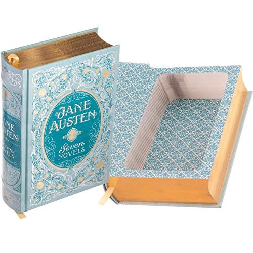  BookRooks Real Hollow Book Safe - Jane Austen - Seven Novels (Leather-bound) (Magnetic Closure)