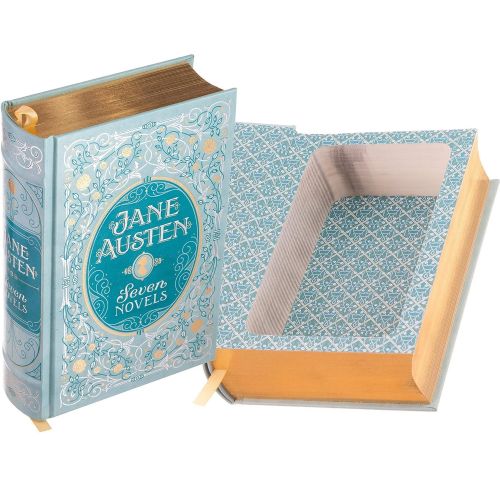  BookRooks Real Hollow Book Safe - Jane Austen - Seven Novels (Leather-bound) (Magnetic Closure)