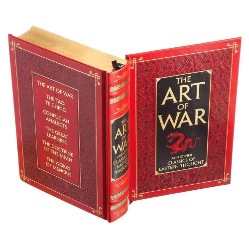  BookRooks Flask Hollow Book - The Art of War by Sun Tzu (Leather-bound) (Magnetic Closure)