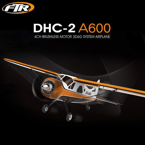  Boomnow XK DHC-2 A600 4CH 2.4G 3D6G 6G Leveling Mode 3D Stunt Mode Brushless Motor RC Airplane 6 Axis Foam Glider Remote Control Plane with Remote Controller Best Gift to Teens