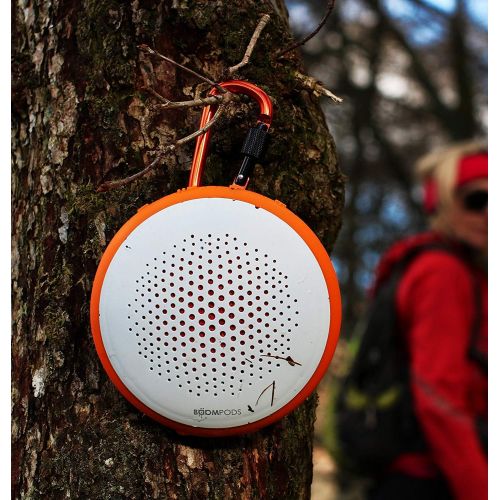  BoomPods Boompods Fusion Bluetooth Outdoor Portable Speaker (WhiteOrange) - Dual Pairing - Massive Bass - Waterproof - 8 Hour Rechargable Battery …