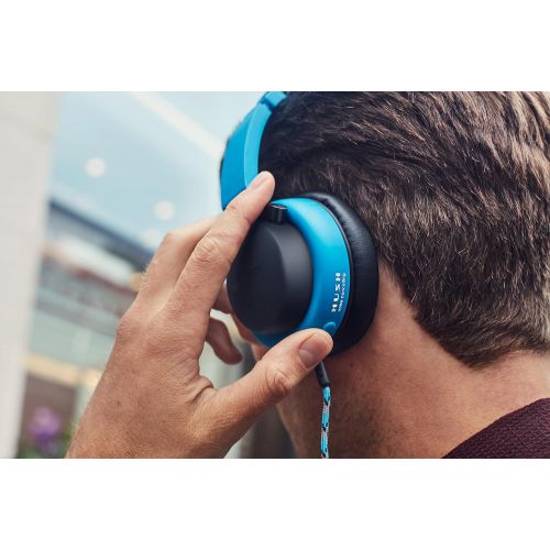  BoomPods Boompods Hush Active Noise Canceling Headphones (Blue) On-Ear Comfort Earpads - 12 Hour Battery - Deep Bass - Powerful Noise Reduction