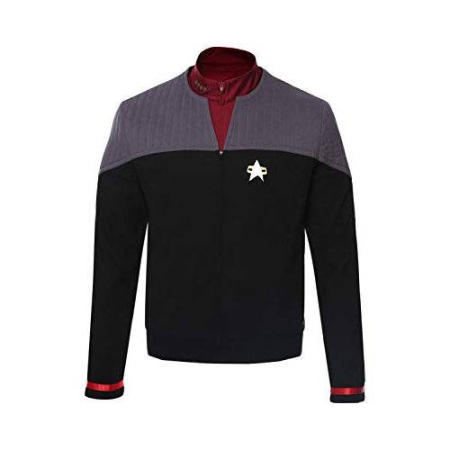  할로윈 용품Boomtrader Star Captain Luc Picard Cosplay Costume Movie Jacket Coat Uniform Halloween Outfit for Men