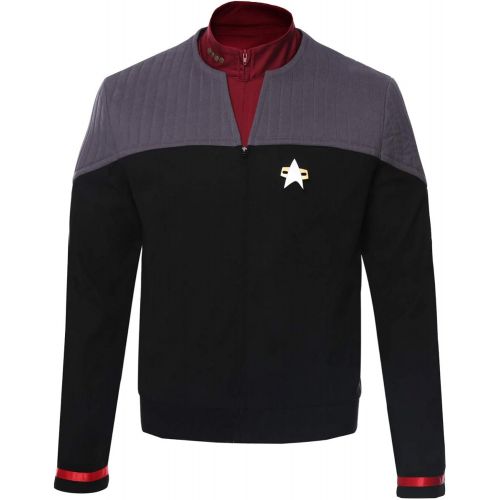  할로윈 용품Boomtrader Star Captain Luc Picard Cosplay Costume Movie Jacket Coat Uniform Halloween Outfit for Men